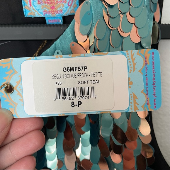 NWT Plenty by Tracy Reese Paillette Flutter Sequin Taffeta Mini Dress Size 8P - Picture 10 of 11